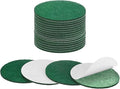 20-Pack Lamp Base Felt, 2.5 Inch Dia. 2mm Thick Self Adhesive Round Fabric Felt Pads for Lamp/Furniture/DIY, Non-Slip Fiber Backed Patch Circles with Adhesive Backing [Green]