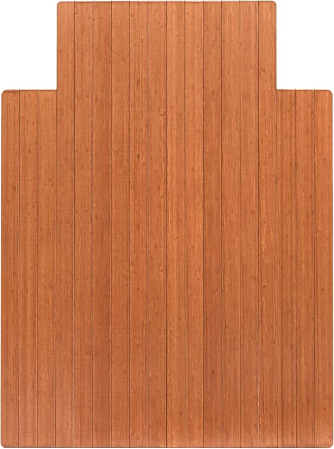 Anji Mountain Office Chairmat Thickest & Sturdy Bamboo Chairmats Highly Premium Quality Anti-Slip Heavy Duty for Multi-Purpose Hardwood Floor Office & Home Floor Protector Office Chair mat-5mm Thick
