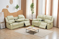 A Ainehome Living Room Furniture Set Leather Recliner Sofa Set Loveseat Chair Furniture Sofa Set for Living Room/Small Space/Rv/House/Office/Theater Seating (A-Beige Leather, Sofa+Loveseat)