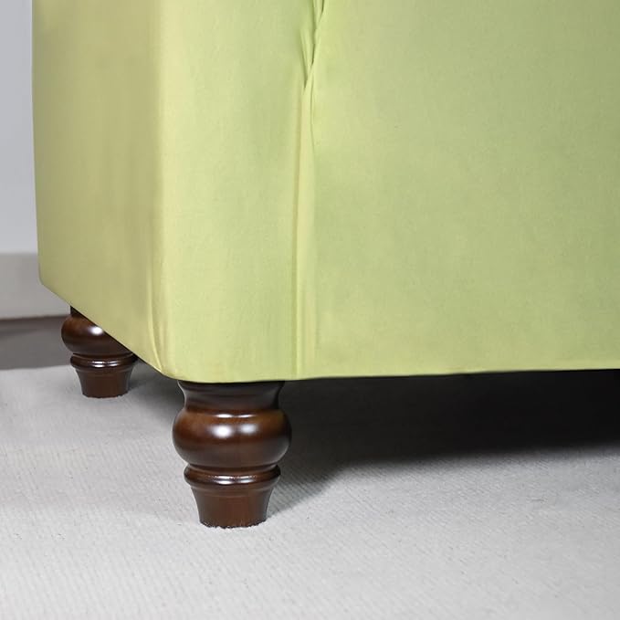 AORYVIC Furniture Legs, Wood Sofa Legs, Turned Couch Legs, Round Furniture Feet for Dresser, Sideboard, Recliner, Coffee Table (Dark Brown, 4 inch)