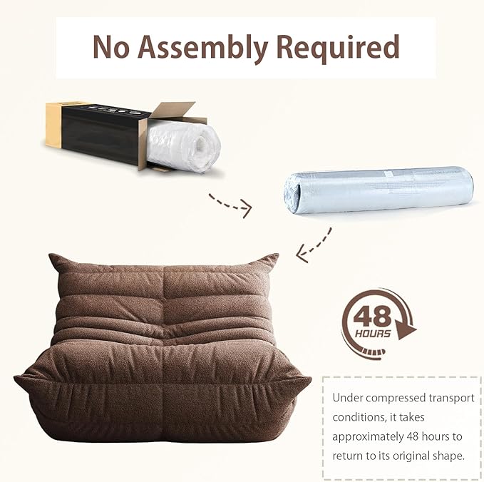 Selyteramy Oversized Bean Bag Chairs for Adults, Giant Beanbag Chair with Memory Foam, Comfy Lounge Chair Lazy Sofa for Apartment, Living Room, Bedroom, Office(Teddy Fabric)