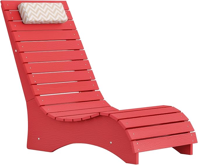 Homenjoy HDPS Pool Lounge Chairs Set of 4, Use in Pools Lounge Chairs up to 10-Inches of Water, Chaise Chairs with Headrest, Lounge Chair Outdoor, Fade-Resistant Pool Lounger for Deck