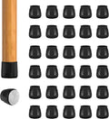 36pcs Round Chair Leg Floor Protectors, Felt Pads Chair Leg Protectors for Hardwood Floors, Silicone Furniture Feet Cups Covers Felt Pads, Prevents Scratches & Reduce Noise, Black, X-Small