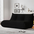 Bean Bag Chairs for Adults, Memory Foam Couch Loveseat Sofa Chair, Soft Teddy Material Cozy Comfy Reading Nook Chairs, Floor Chair for Living Room Bedroom Office(Black)
