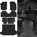 All Weather Floor Mats for 2018-2024 Chevy Equinox/GMC Terrain Trunk Mat Cargo Mat Back Seat Cover Protector for Chevrolet Equinox Accessories (Floor Liner+Trunk Mat+Backrest Mats)