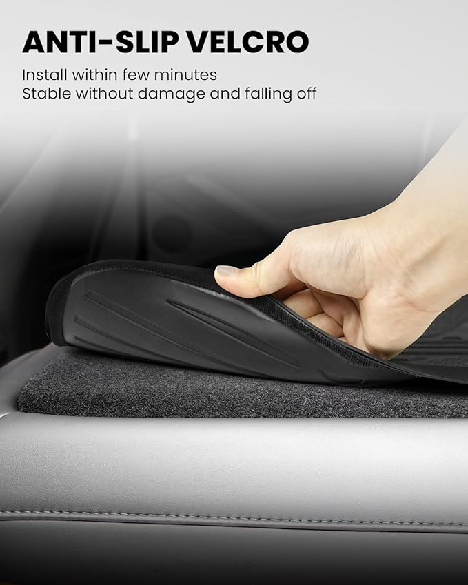 LASFIT Premium Extra Thick Rear Seat Back Covers for Tesla Model Y 2025/2024/2023/2022/2021/2020 | TPE Custom Fit Waterproof Model Y Accessories 5/7 Seater Second Row Back Seat Protector Mat Liner