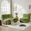 Set of 3 Bean Bag Chairs for Adults, Single Sofa, Lazy Sofa, Anti Cat Scratch Fabric with Machine Washable, Beanbag Chair for Bedroom, Floor Couch Living Room, Bedroom, Dorm, Reading Corner(Green)