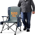 TIMBER RIDGE Oversized Folding Camping Chair High Back Heavy Duty for Adults Support up to 500lbs with Cup Holder, Side Pocket Cooler Bag