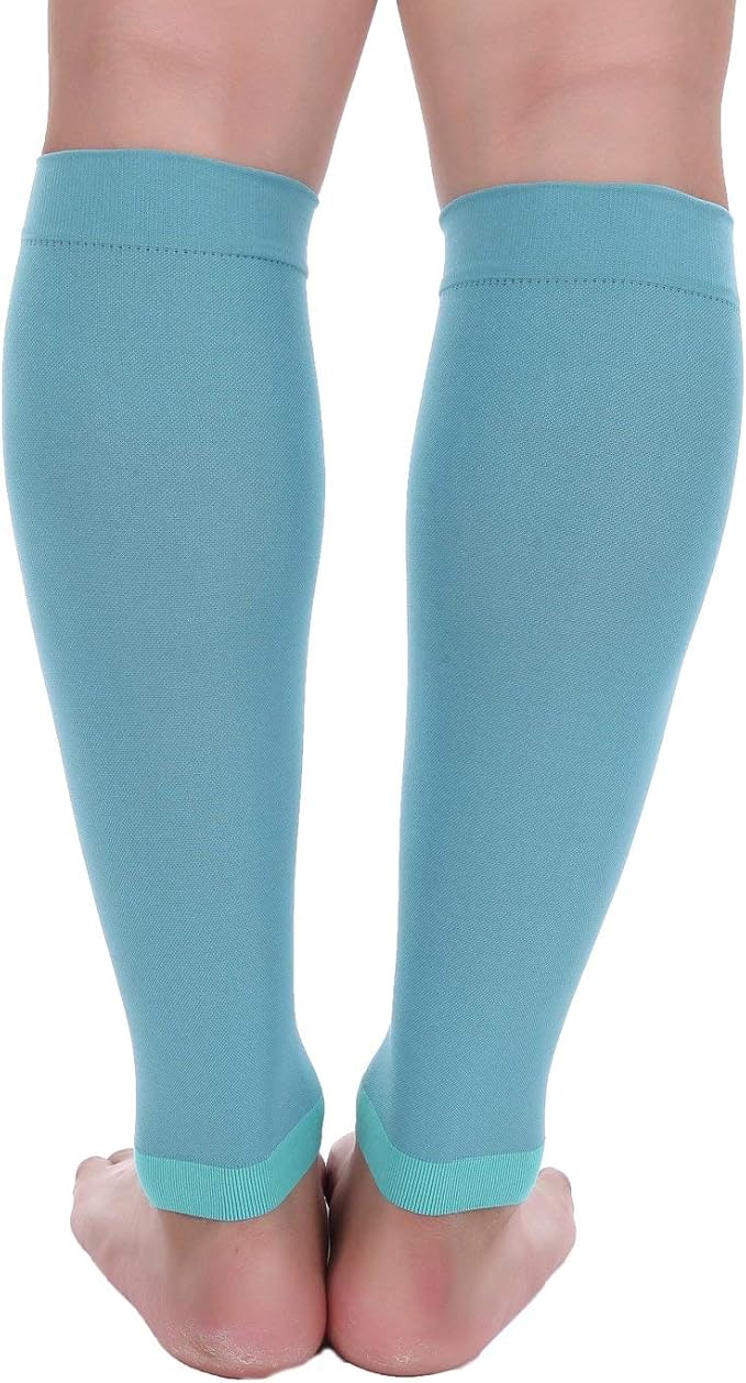 Doc Miller Compression Calf Sleeve for Men & Women – 20-30mmHg Graduated Support for Running, Shin Splints, Calf Strain – Knee High, Small to 6XL Plus Size