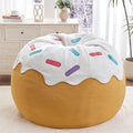 Donut Bean Bag Chair - Cute Bean Bag Sofa with Filler - Ideal for Girls Room and Dorm Decor - Oversized Lounge Chair for Teens and Kids - Plush BeanBag Furniture for Bedroom Living Room - 41inch