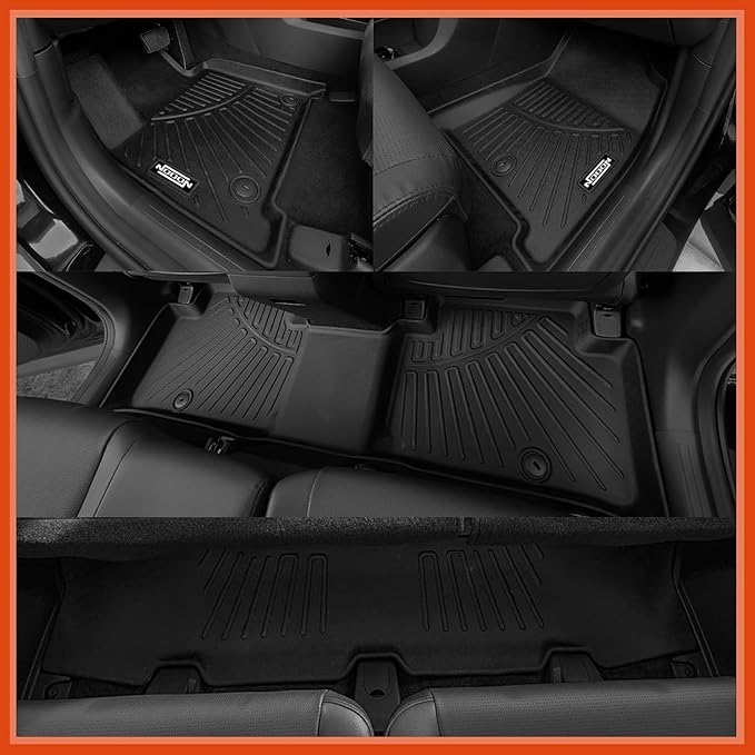 Floor Mats for 2020-2025 2026 Cadillac XT6 6 Seats Floor Mats & Trunk Mat & Backrest Mats All Weather for Cadillac XT6 Accessories Guard Odorless Anti-Slip Floor Liner(2nd Row Bucket Seats)