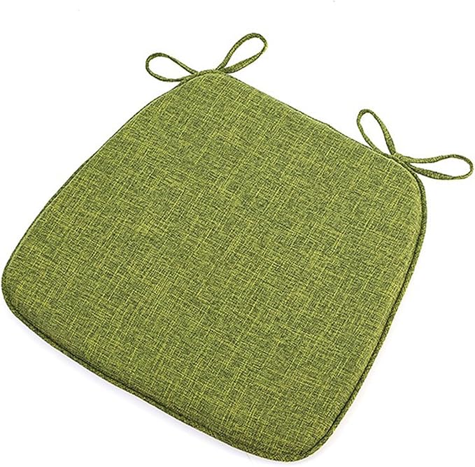 Chair Pads with Ties 18x17, Memory Foam Kitchen Chair Cushions with Ties 18 Inch, Non Slip Chair Pads for Dining Chairs Set of 2 4 6, Seat Cushions Covers Washable and Removable with Zipper,B,6