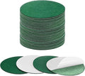 30-Pack Lamp Base Felt, 4.5 Inch Dia. 2mm Thick Self Adhesive Round Fabric Felt Pads for Lamp/Furniture/DIY, Non-Slip Fiber Backed Patch Circles with Adhesive Backing [Green]