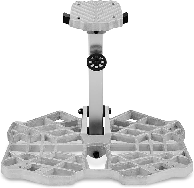 LUCKY CLOVER Tree Saddle Platform: Reliable Saddle Hunting Platform with Non-Slip Ridge Grips, Lightweight Cast Aluminum Construction, Fully Adjustable Silent Saddle Platform, 16.1"x12.2" Platform