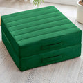 JKMAX 2 Pcs High Density Foam Floor Pillow - Upgraded Large Pillows Seating for Adults - Outdoor Floor Cushion with Soft Tufted Cover - Yoga Pillows for Sitting On Floor - 22 Inch Green