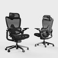 Ergonomic Office Chair, Big and Tall Home Desk Chair with Adjustable 3D Lumbar Support, 5D Armrest, 4D armrests, Mesh Computer Chair,90-130°Tilt, Model Zen (All Black)