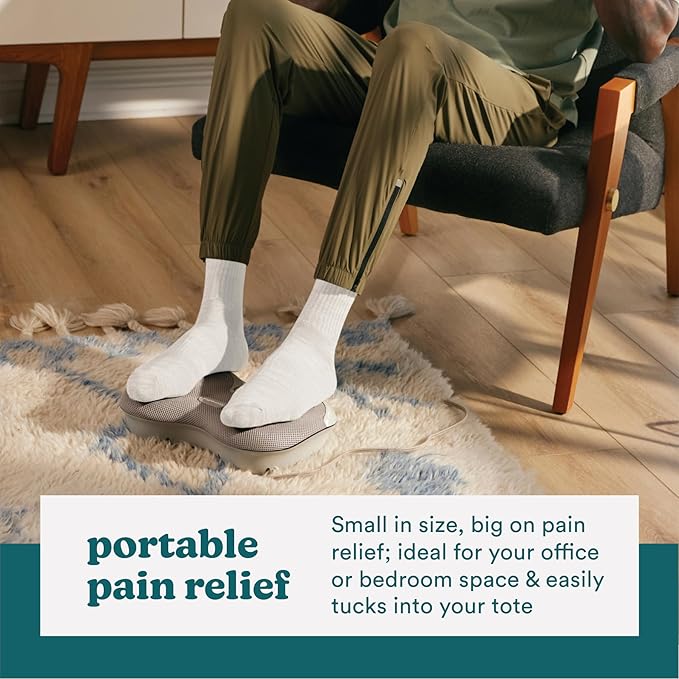 HoMedics Dual Shiatsu Foot Massager with Heat, Deep-Kneading Massage, Pain Relief and Muscle Recovery, Relaxes Feet, Toe-Touch Controls, Soft Mesh Fabric, Portable for Home and Office