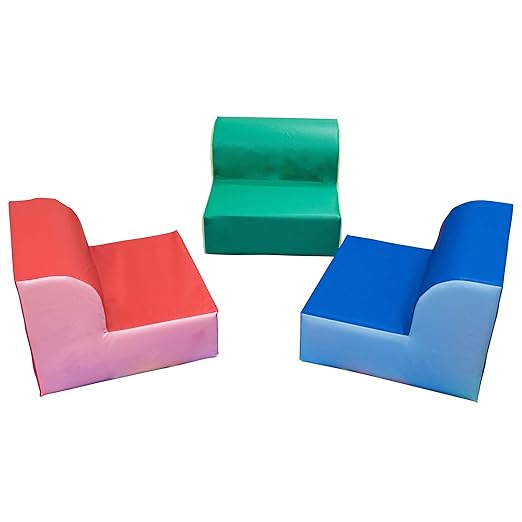Children's Factory, CF322-385, Library Chair, Red, Classroom Furniture, Kids Reading Nook Flexible Seating, Toddler Playroom & Preschool Chairs