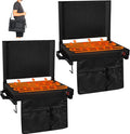 Romswi 2PK 3-Level Heated Stadium Seats for Bleachers with Back Support,Padded Bleacher Seats with Comfort Thick Cushion,Portable Folding Waterproof Bleacher Chair,with Shoulder Strap for Outdoors