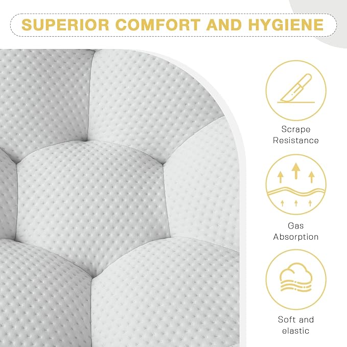WJShome Bubble Couch,98'' Modern Curved Sofa, 3 Seater Morden Lazy Floor Sofa, Memory Foam Bean Bag Floor Couch Lounge Chair for Living Room, Office, Apartment-Gray