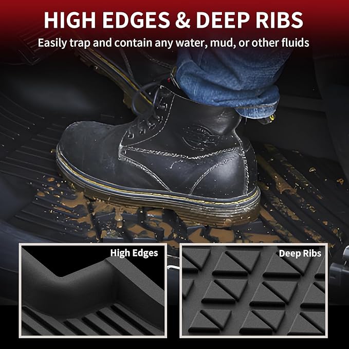 LASFIT Floor Mats & Cargo Liner for BMW IX 2022-2024 2025 2026 xDrive45 xDrive50 xDrive60 M60 M70, All Weather Protection Floor Liners, TPE Car Mat for BMW Accessories 1st & 2nd Row & Trunk Full Set
