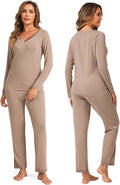 GYS Viscose from Bamboo Women's Pajama Sets Super Soft Long Sleeve Sleepwear Comfy Winter Pjs Sets S-4X