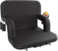 DEKEMASTER Stadium Seats with Back Support - Portable Bleacher Chairs with Back and Cushion, 6 Adjustable Positions Pdded Bleacher Seat for Sport Events Camping Fishing