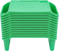 12 Pcs Kids Lap Desk Tray, Plastic Breakfast Laptop Trays with Side Storage Slots Portable Lap Bed Table for Writing Eating Game Classroom(Green-12PCS)