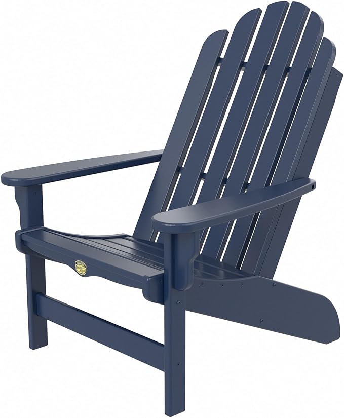 Original Pawleys Island Navy DuraWood Essentials Adirondack Chair – Eco-Friendly Recycled Material, Stainless Steel Hardware, Smooth Fit N Finish, Handcrafted in The Carolinas