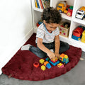 Fan-Shaped Floor Cushion Corner Nook Floor Pillow, Meditation Cushion for Sitting or Yoga, Kids Play Cushions Thick for Indoor or Outdoor Seating 20"*20" Red