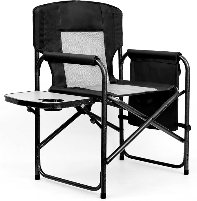 Camping Chairs, Folding Chairs for Outside, Directors Chairs Foldable Adults Heavy Duty,Support to 450LBS