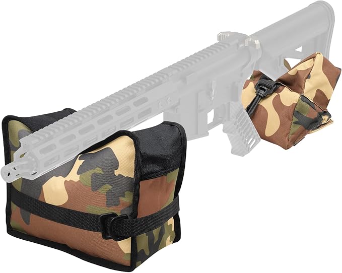 Twod Outdoor Shooting Rest Bags - Target Sports Bench Rest with Front & Rear Support SandBag Stand Holders for Gun Rifle Shooting Hunting Photography - Unfilled