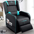 VIT Gaming Recliner Chair Racing Style Single PU Leather Sofa Modern Living Room Recliners Ergonomic Comfortable Home Theater Seating, Teal