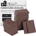 Furniture Levelers, 30Pcs Flexible Multi-Purpose Rubber Shims for Leveling - Prevent from Wobbling for Furniture Toilet (Brown)