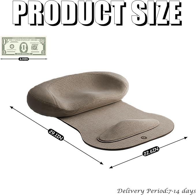 Meditation Cushion & Mat Set, Zafu Floor Pillow, Ergonomic Meditation Pillow Seat & Yoga Bolster Knee Pad, Meditation Accessories Gifts, Zabuton Prayer Pad