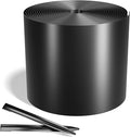 Worth Galvanized Steel Landscape Edging 6" x50' Metal Garden Edging Roll Flexible Bender Border with 16Pcs Stakes for Lawn, Flower Bed Edges, Black