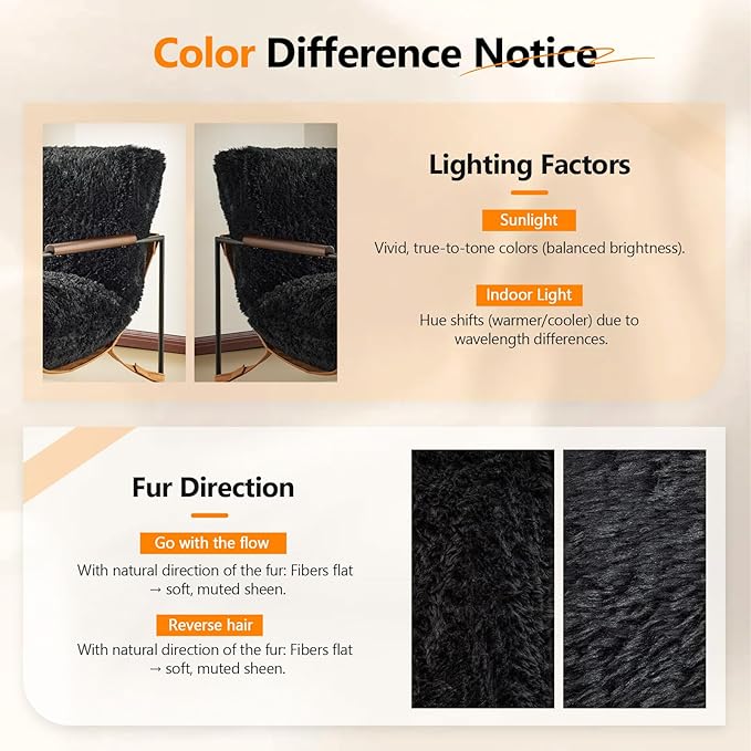 VINGLI 28" Wide Plush Upholstery Sling Modern Accent Chair Set of 2, Cute Reading Armchair with Removable Seat Cushion & Tan Microfiber Seat Base, Lazy Chair for Bedroom & Lounge,Black