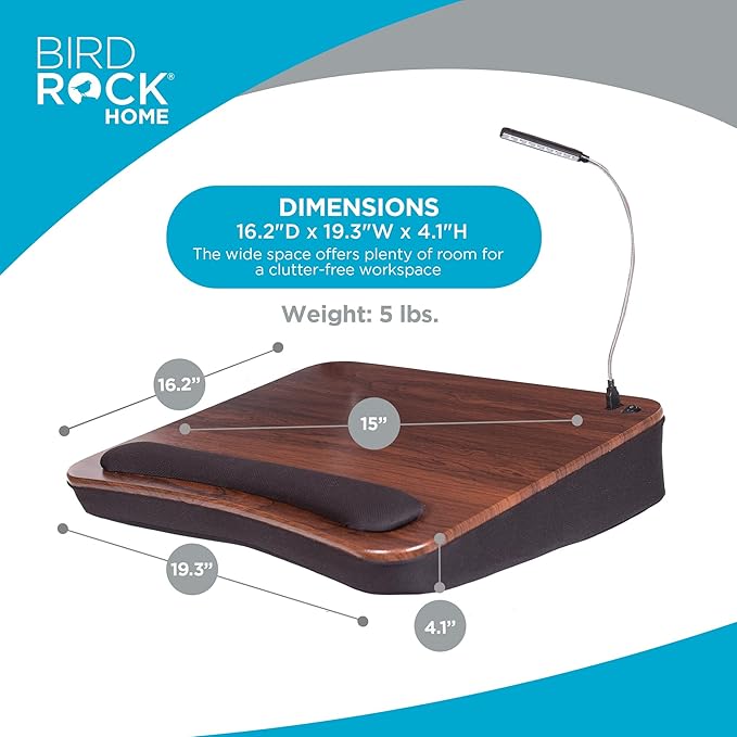Sofia + Sam Memory Foam Lap Desk with USB Light (5035)