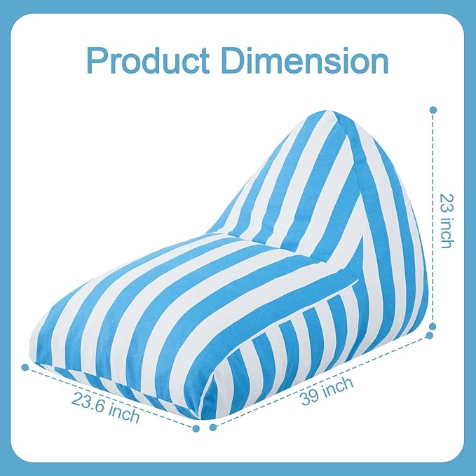 COMAX Bean Bag Chairs for Kids, Kid Beanbag Chair Stuffed with Filler, Toddler Lounge Chair Cotton, Lazy Floor Lounger for Girls and Boys, Premium Cotton Canvas