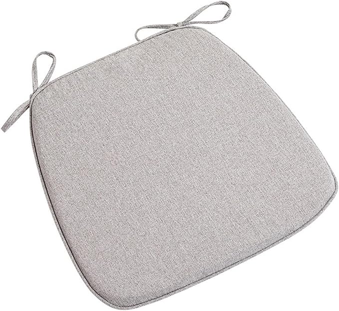 Chair Pads with Ties 18x17, Memory Foam Kitchen Chair Cushions with Ties 18 Inch, Non Slip Chair Pads for Dining Chairs Set of 2 4 6, Seat Cushions Covers Washable and Removable with Zipper,K,4