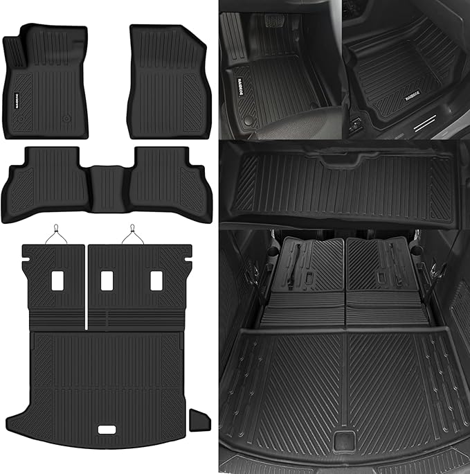 Naibeve Floor Mats for Buick Encore GX 2020-2026(Only Fit AWD) - All Weather Custom Fit for Buick Encore GX Floor Mats & Cargo Mat with Backrest Mats Waterproof Interior Accessories