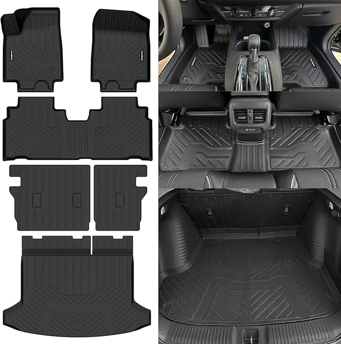 Naibeve Floor Mats for 2024 2025 2026 Honda Prologue/Chevrolet Blazer EV - All Weather Custom for Honda Prologue Floor Mats Trunk mat Backrest Mats Interior Accessories