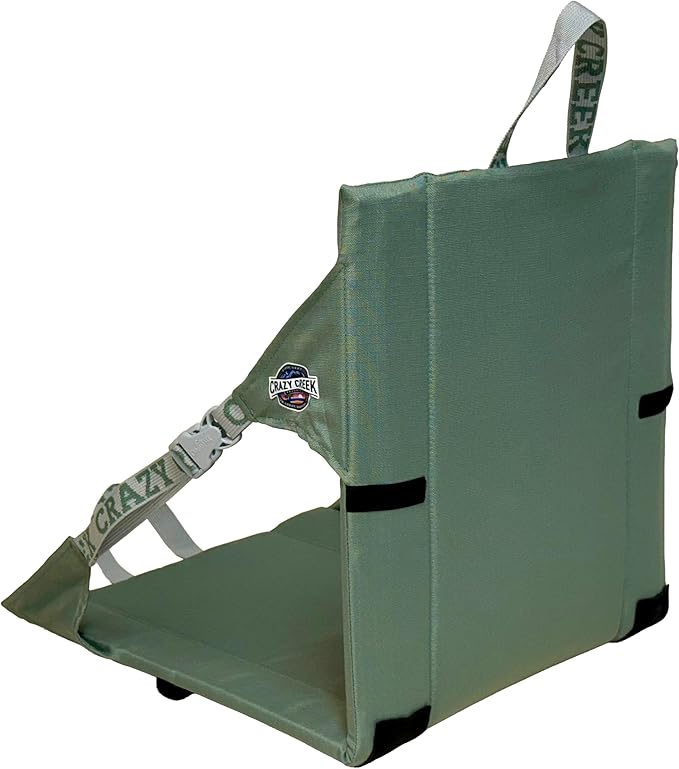 Crazy Creek Original Chair Perfect for Stadium Seats, Camping, Hiking & More, Comfort on All Terrains, Adjustable Straps, Lightweight Design, Water-Resistant Spruce