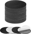 30-Pack Lamp Base Felt, 3.5 Inch Dia. 2mm Thick Self Adhesive Round Fabric Felt Pads for Lamp/Furniture/DIY, Non-Slip Fiber Backed Patch Circles with Adhesive Backing [Black]