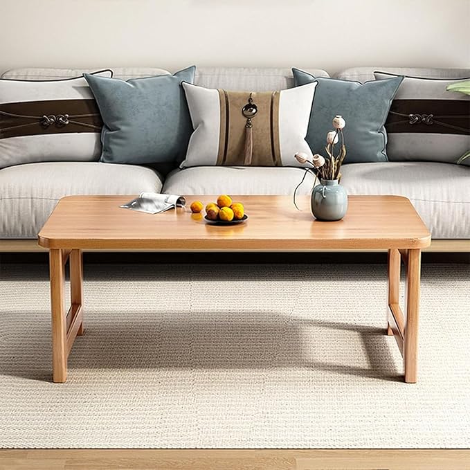 Japanese Floor Sitting Tables, Large Size Floor Desk Folding Tea Table Chabudai Coffee Table Low Table for Living Room Home Tatami Office Folding Tray Table 39.3in