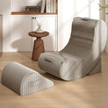 Gaint Bean Bag Chairs for Adults, Beanbag Lounge Filled with Memory Foam, Adjustable Angle, Corduroy Fabric, with Detachable Footrest for Bedroom, Living Room and Nursery(Khaki)