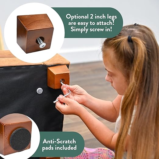 Children's Factory As We Grow Modern Flexible Seating Set, Flexible Seating for Classroom Elementary, Adjustible Kids Couch for Playrooms and Daycares, Faux Distressed Leather Brown