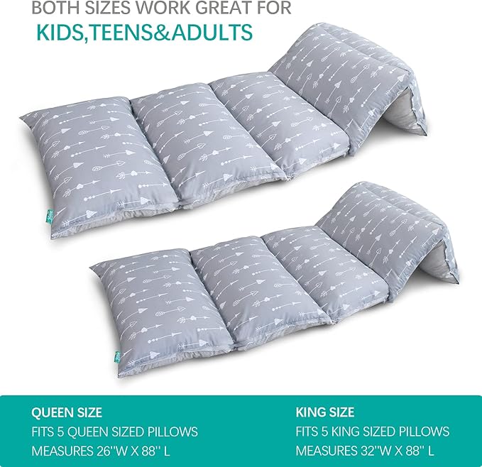 Biloban Floor Lounger Cover Non-Slip & Super Soft Floor Sofa Pillow Case, Great Choice for Kids or Adults Perfect for Slumber Party, Arrow King (Pillow Not Included)
