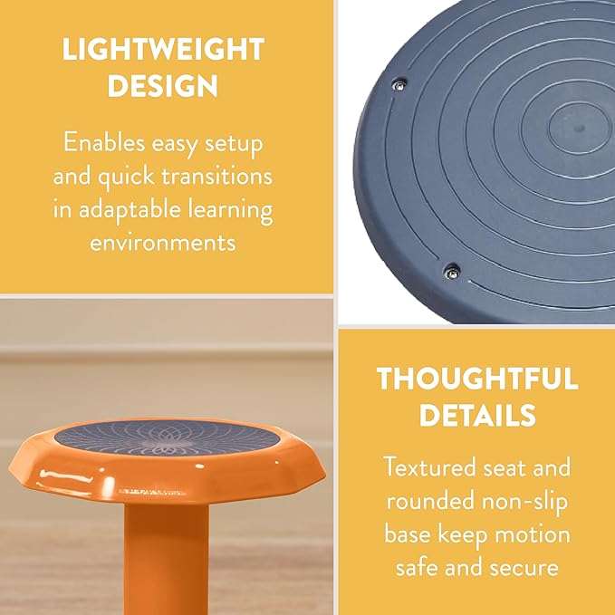Wobble Stool, 18", Flexible Seating, Orange