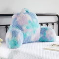 Jillche Bed Stylish Ross Fur Adults & Kids Reading Pillow, Cozy Soft Bed Wedge Pillow with Premium Stuffing, Pastel Back Support Pillow Gift, Sit up Bolster Pillow with Arms, Bed Chair Back Cushion